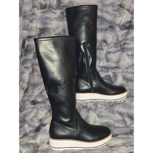 NWB Silent D Nadia Black Stretch Knee High Platform Boots‎ EU39 size 8/8.5